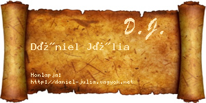 Dániel Júlia névjegykártya