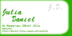 julia daniel business card