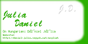 julia daniel business card